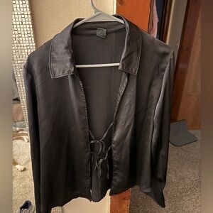 Black tie blouse